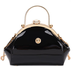 Patent leather shiny handbag