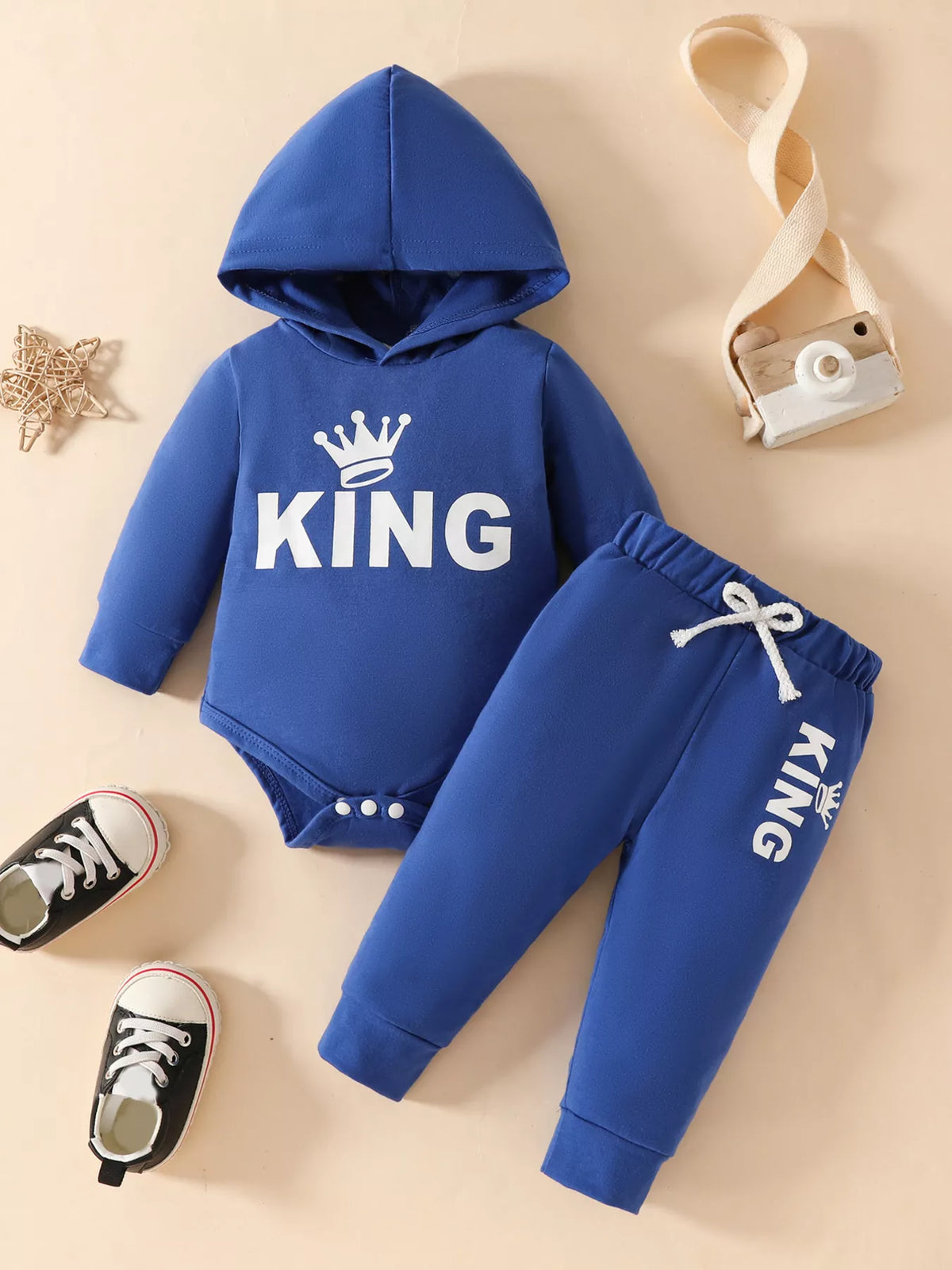 Children's Long Sleeve Bodysuit Hoodie and Pants Set