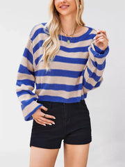 Oversized Striped Drop Shoulder Jumper