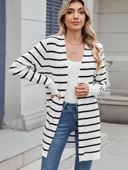 Women's Open Front Long Sleeve Knit Cardigan