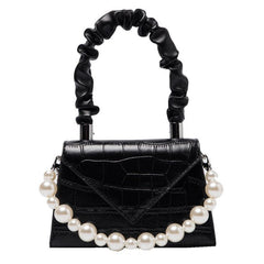 New Fashion Popular Autumn And Winter One Shoulder Pearl Small Square Messenger Bag