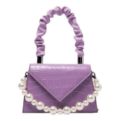 New Fashion Popular Autumn And Winter One Shoulder Pearl Small Square Messenger Bag
