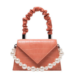 New Fashion Popular Autumn And Winter One Shoulder Pearl Small Square Messenger Bag