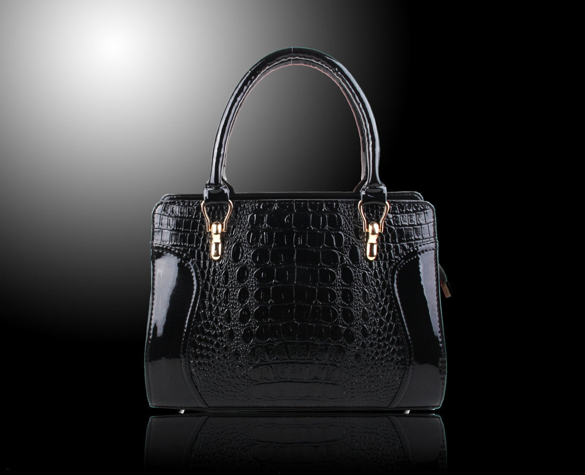 New Women's European And American Crocodile Skin Handbag
