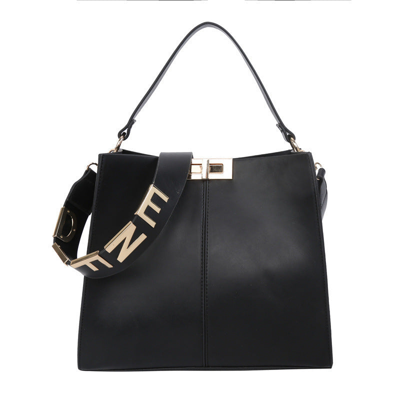 Women's Fashion Wide Shoulder Strap bag