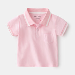 Qing Fashionable Boy Short-sleeved POLO Shirt For Outing At Home