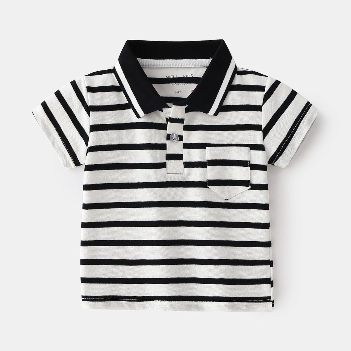 Qing Fashionable Boy Short-sleeved POLO Shirt For Outing At Home