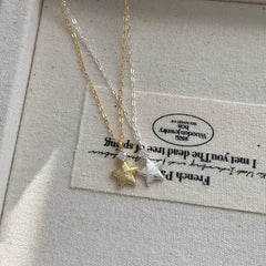 925 Sterling Silver Star Pendant Necklace