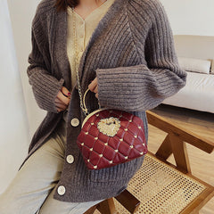Fashion Rhombic Chain Shoulder Messenger Bag Women