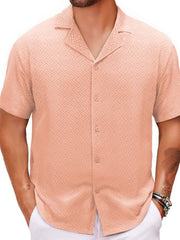 Everyday Plus Size Short Sleeve Button Shirt â€?Men