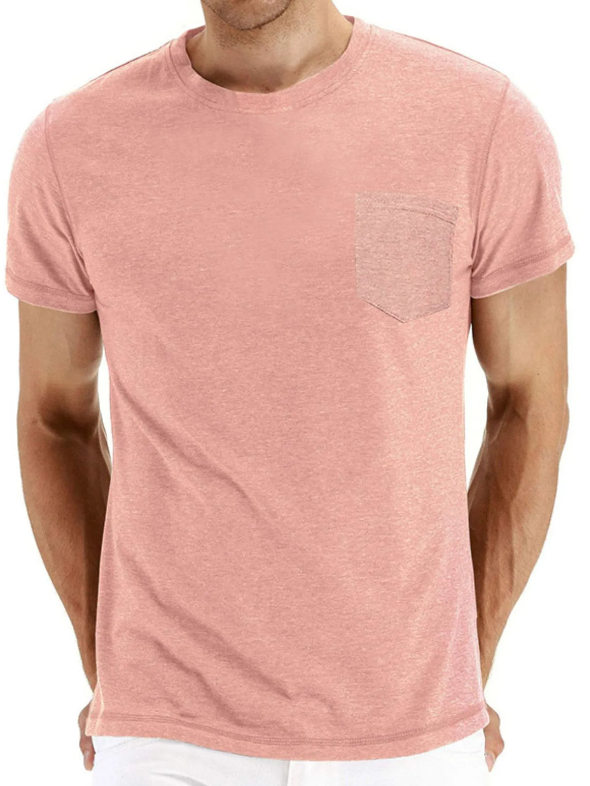 Men's Classic Round Neck Pocket T-Shirt