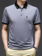 Men's Big & Tall Breathable Short Sleeve Polo Shirt
