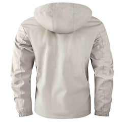 Men's Casual Hooded Jacket Parka Autumn And Winter Warm Solid Color Windproof Coat Outdoor Clothes With Multiple Pockets