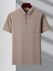 Plus Size Men's Casual Collared Polo Tee