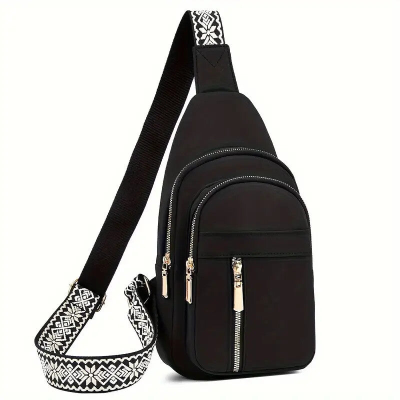 Vintage Style Women's Chest Bag,  Non-Waterproof Zippered Shoulder Messenger Bag For Commuting, Crossbody Bag-FREE USA SHIPPING