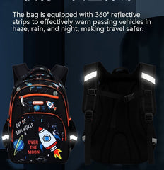 Primary School Large Capacity Children's Backpack Space Schoolbag