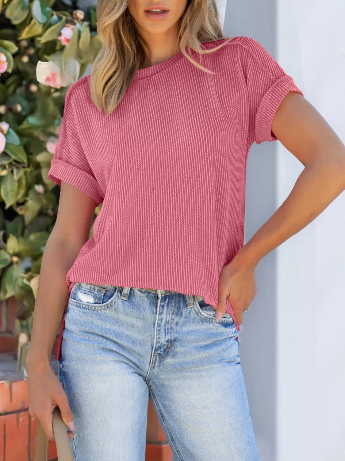 Round Neck Causal Short Sleeve T-Shirt