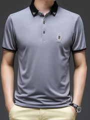 Men's Plus Size Short Sleeve Collar Polo Shirt