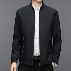 Stand Collar Middle-aged Men Casual Jacket