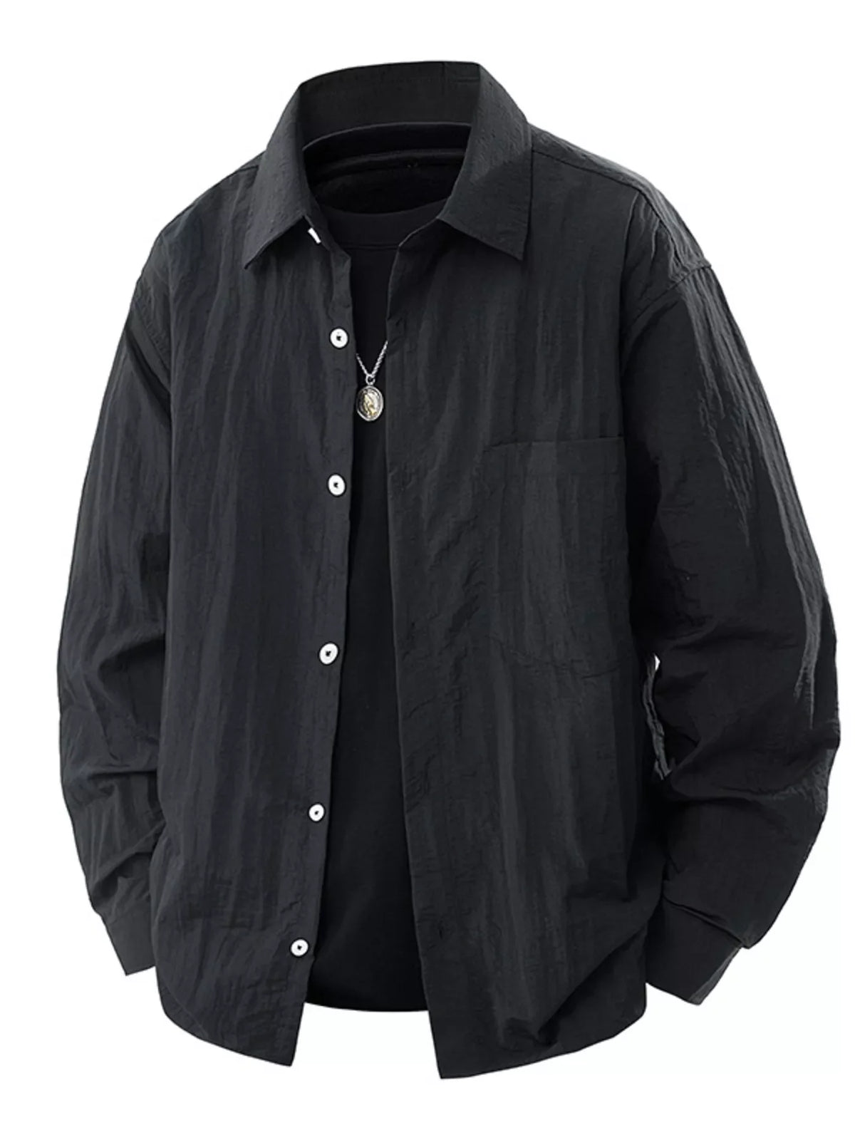 Men's Plus Size Lightweight Button-Down Shirt