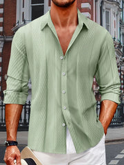 Men's Classic Fit Long Sleeve Button-Up Shirt