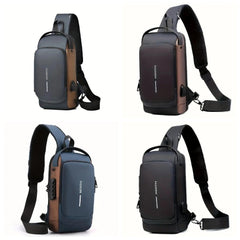 Men's Waterproof Motorcycle Chest Bag, Anti-Theft Shoulder Bag, Durable Oxford Fabric Outdoor Bag-FREE USA SHIPPING