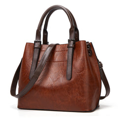 Retro Handbag Contrast Shoulder Women Bag Big Bag