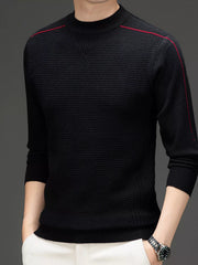 Men's Plus Size Textured Mock Neck Knit Top