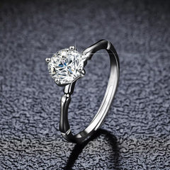1 Carat Moissanite Minimalist Ring