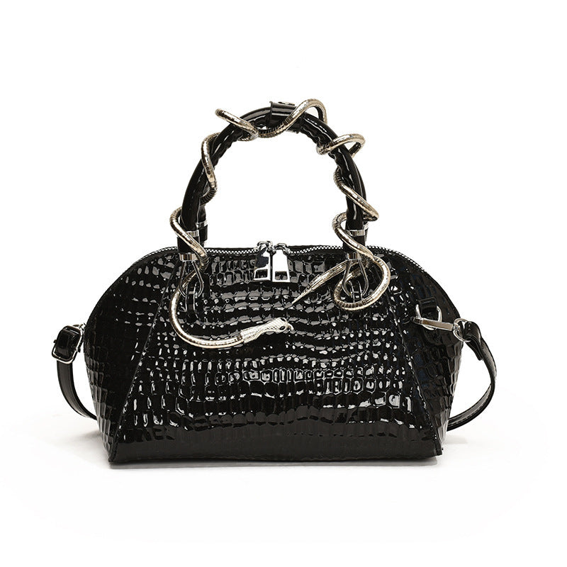 European And American Fashion Stone Pattern Personality Retro Easy Matching Portable Crossbody Shell Bag
