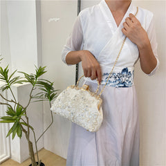 Pearl Embroidered Fashion Handbag