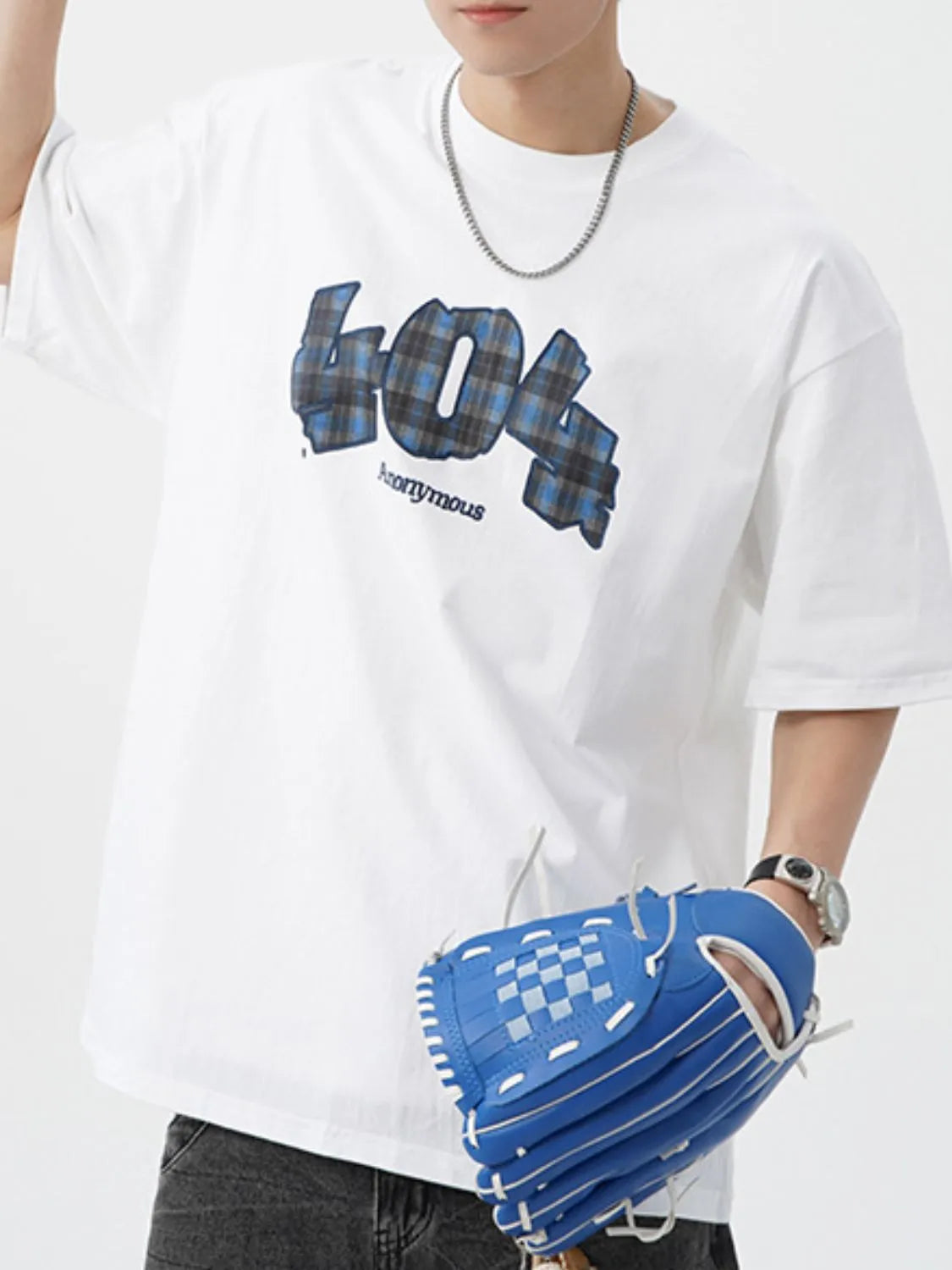 Men's Extended Size Casual Round Neck T-Shirt