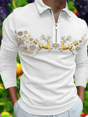 Men's Long Sleeve Polo Top â€?Plus Size Collared Style