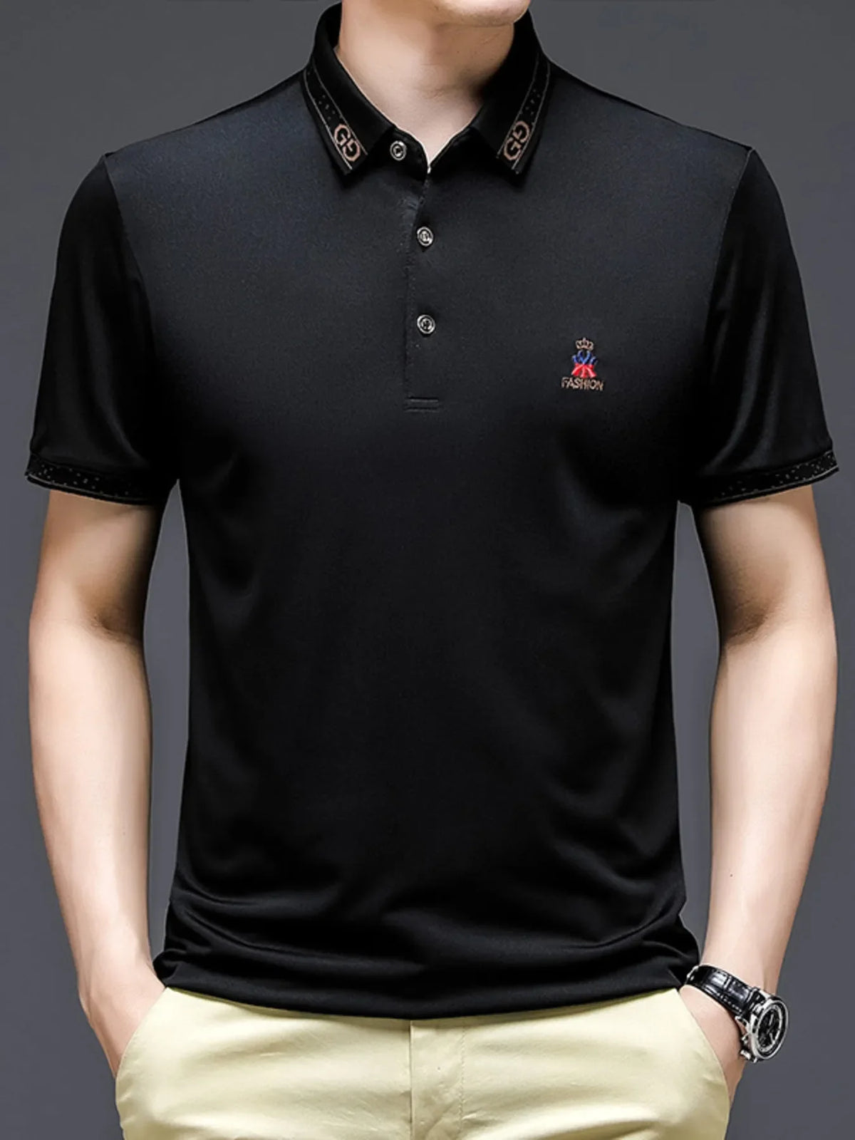 Men's Big & Tall Breathable Short Sleeve Polo Shirt
