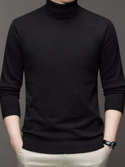 Men's Plus Size Turtleneck Slim Fit Sweater