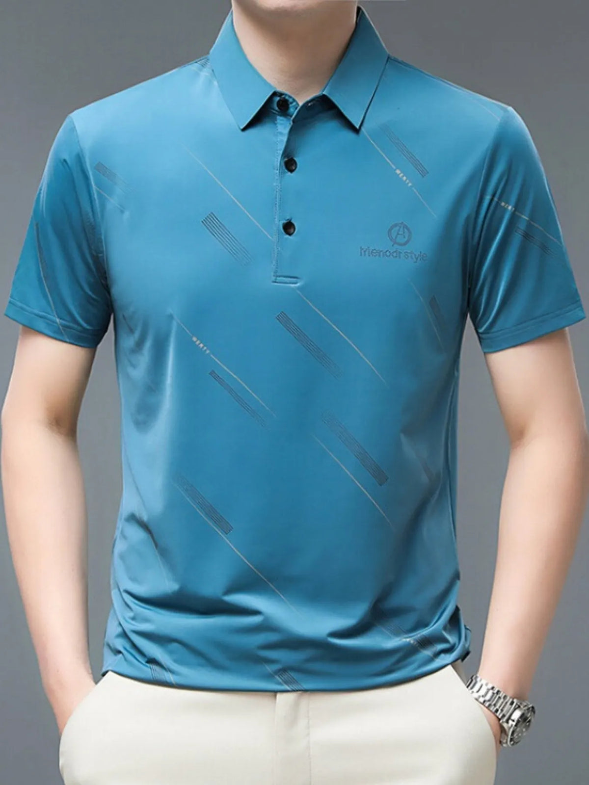 Men's Plus Size Quick-Dry Short Sleeve Polo Shirt