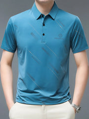 Men's Plus Size Quick-Dry Short Sleeve Polo Shirt