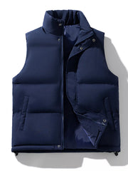 Men's Plus Size Zip Up Vest Coat