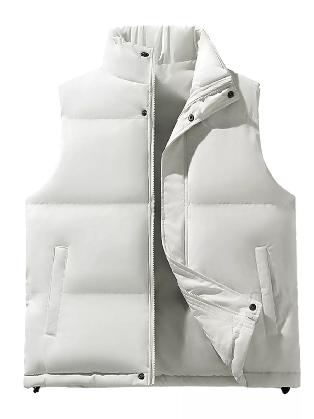 Men's Plus Size Zip Up Vest Coat