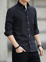 Men's Plus Size Casual Long Sleeve Shirt