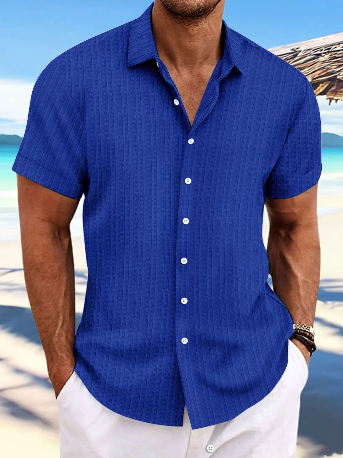 Men's Plus Size Short Sleeve Button-Down Shirt â€?Big and Tall Casual Fit