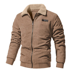 Corduroy Jacket Padded Lapel Coat Men