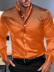 Full Size Men's Business Casual Shirt â€?Long Sleeve Button Style