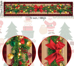 Linen Table Runner Christmas Home Dining Roomliving Room Holiday Decoration Tablecloth