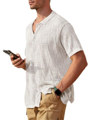 Men's Plus Size Short Sleeve Button Down Shirt