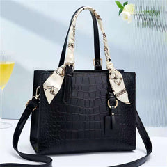 Pattern Tote Bag Trendy Silk Scarf Stone Pattern One-shoulder Messenger Handbag Handbag