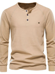 Men's Thermal Waffle-Knit Long Sleeve Shirt