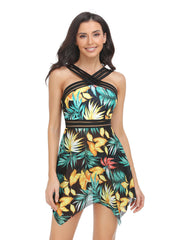 Cutout Printed Two-Piece Swim Set