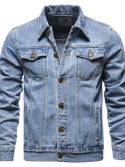 Men's Long Sleeve Button Down Denim Jacket â€?Classic Jean Outerwear