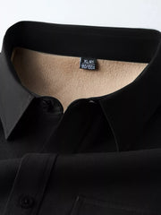Men's Plus Size Classic Button-Up Long Sleeve Shirt